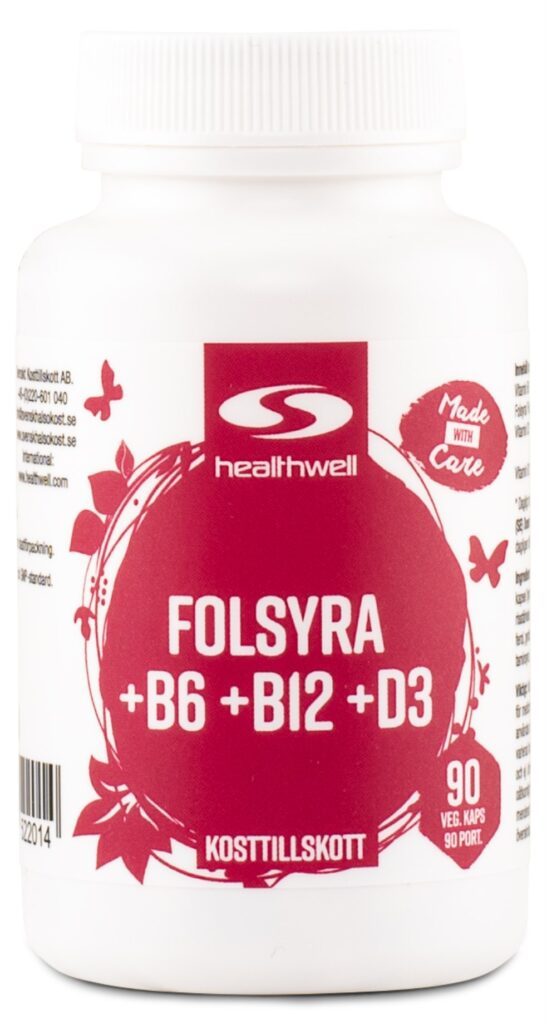 Folinsyre multivitamin i beholder af plastik